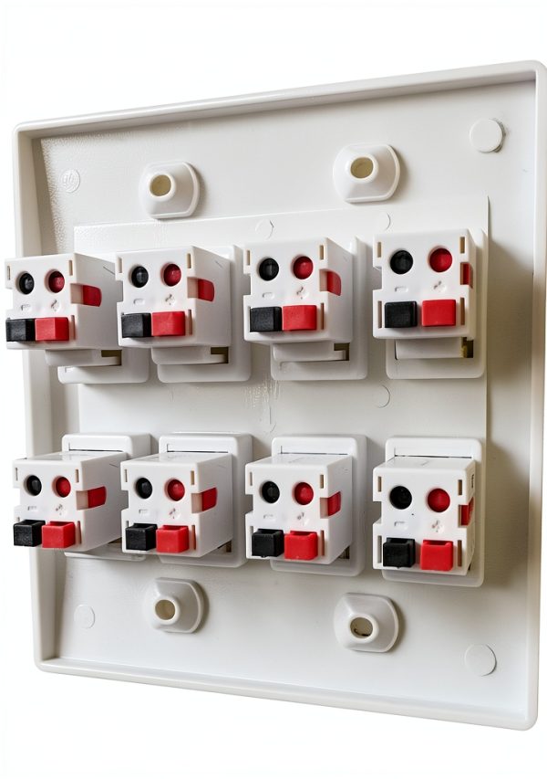 DIYTECH 8 Speaker Wall Plate Metal White-2