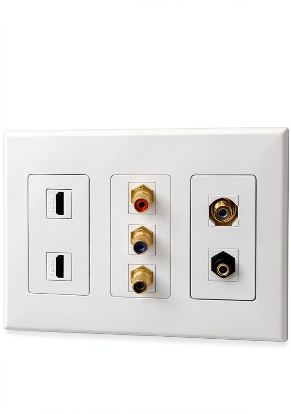 SatMaximum 1-Port Decorative Wall Plate White ABS Sleek Decora Design-2