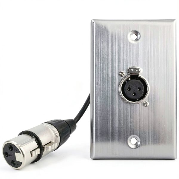 DIYTECH XLR Wall Plate Solderless Metal Design-0