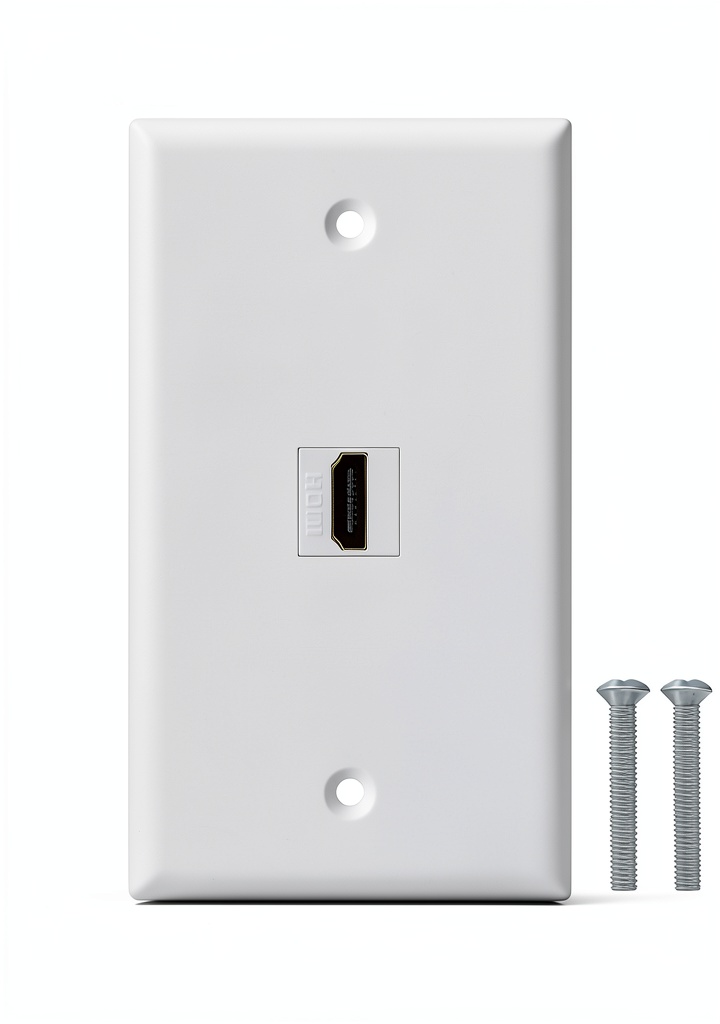 Installing HDMI wall plate in a living room wall