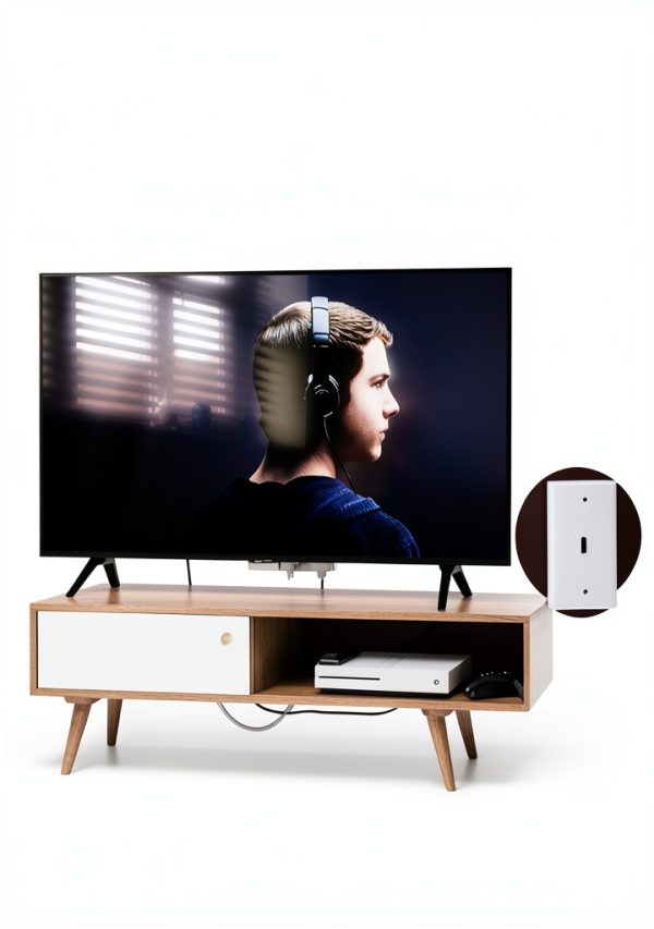HDMI Wall Plate BNPUHIU ABS Single Port for Home-1