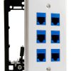 DIYTECH 6 Port Ethernet Wall Plate-6