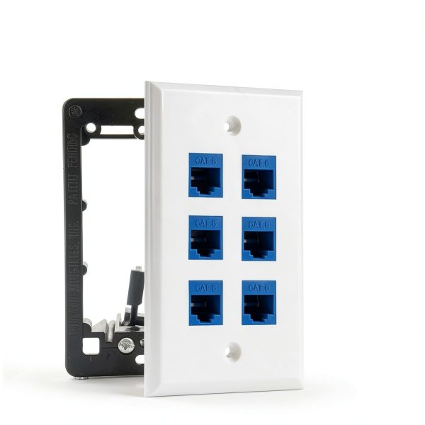 DIYTECH 6 Port Ethernet Wall Plate-3