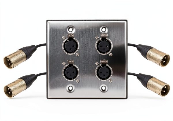DIYTECH XLR Wall Plate Solderless Audio Transmission-0