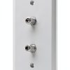 ICESPRING Dual F Coaxial Wall Plate ABS Durable-0