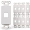 SatMaximum 1-Port Decorative Wall Plate White ABS Sleek Decora Design-0