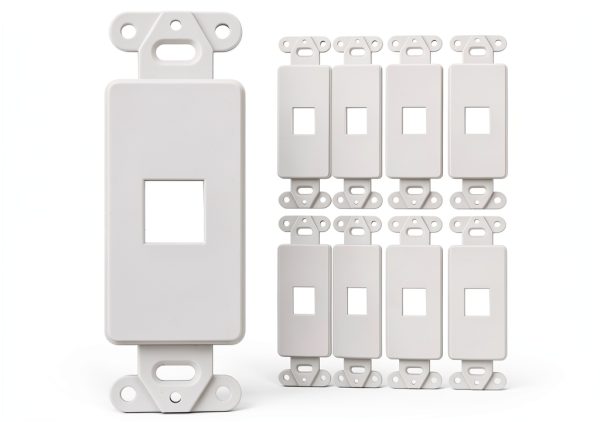 SatMaximum 1-Port Decorative Wall Plate White ABS Sleek Decora Design-0