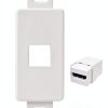 SatMaximum 1-Port Decorative Wall Plate White ABS Sleek Decora Design-1