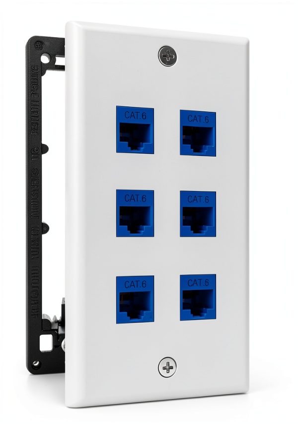 DIYTECH 6 Port Ethernet Wall Plate-0
