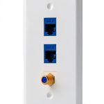Coax and CAT6 Wall Plate IBL Plastic Snap‑On-0