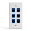 DIYTECH 6 Port Ethernet Wall Plate-2