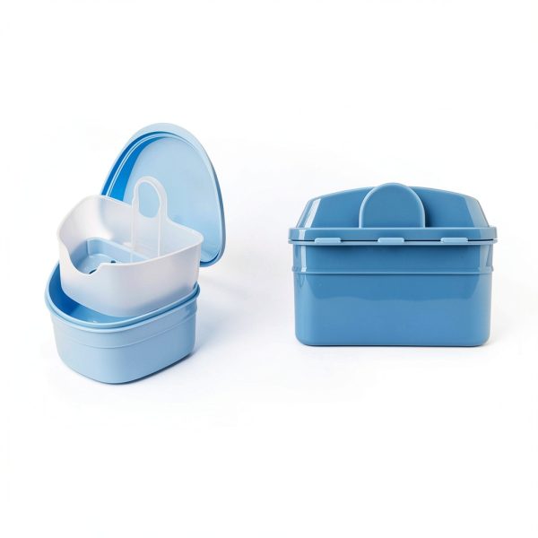 DentalPro Retainer Cleaner Case Food Grade PP Portable 9.5x8.5x7.5cm-1
