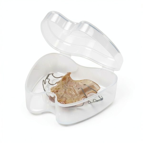 Orthodontic Retainer Box Practicon Clear Plastic 24 Count Locking Tab-1