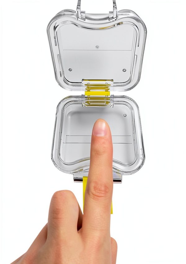 Transparent Dental Retainer Box KTELLTY with Locking Latch-3