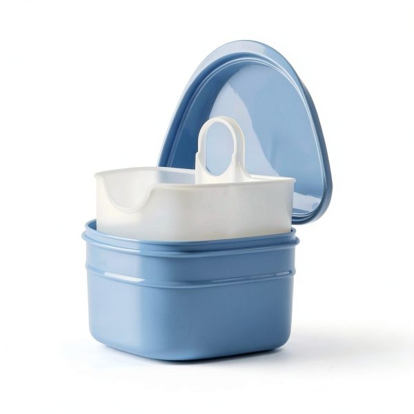 DentalPro Retainer Cleaner Case Food Grade PP Portable 9.5x8.5x7.5cm-6