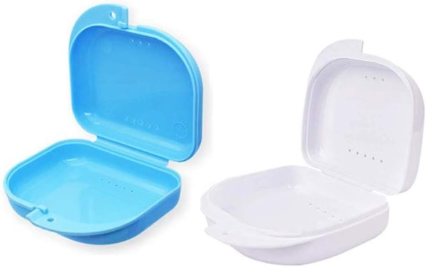 Orthodontic Retainer Box by luzen 8 Pack Polypropylene Snap Closure-0