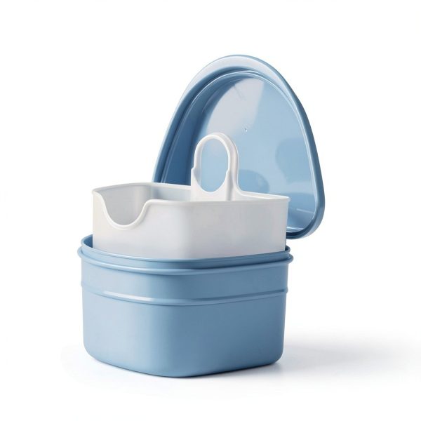 DentalPro Retainer Cleaner Case Food Grade PP Portable 9.5x8.5x7.5cm-8