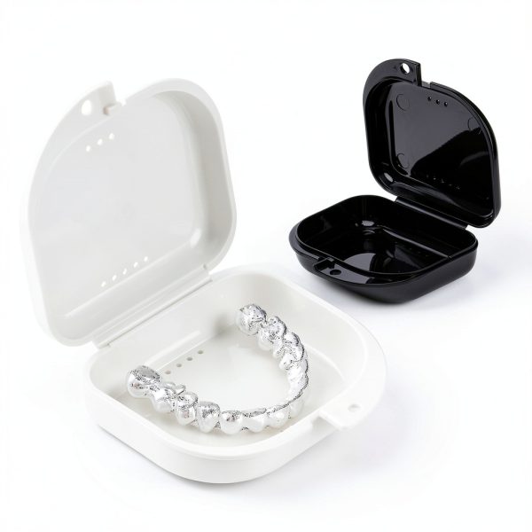 Orthodontic Retainer Box DentalPro Storage Case with Secure Lid-2