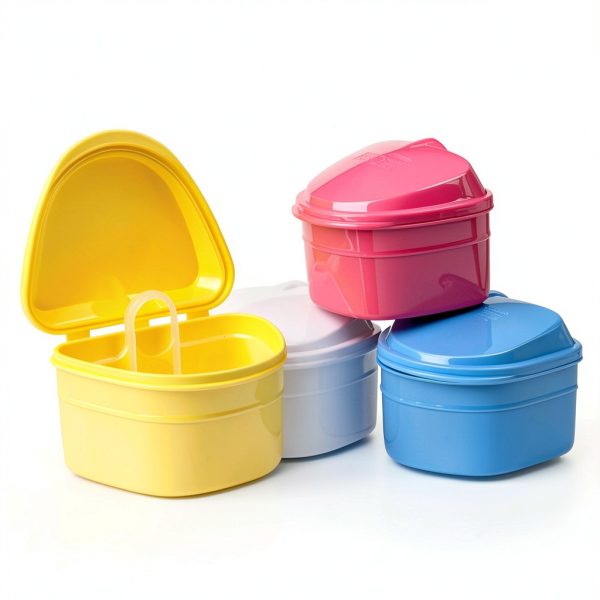 DentalPro Retainer Cleaner Case Food Grade PP Portable 9.5x8.5x7.5cm-4
