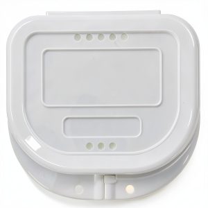 Plasdent Orthodontic Retainer Box with Hinged Lid Snap Heavy Plastic-0