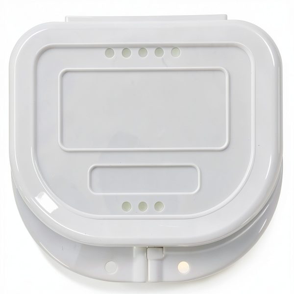 Plasdent Orthodontic Retainer Box with Hinged Lid Snap Heavy Plastic-0