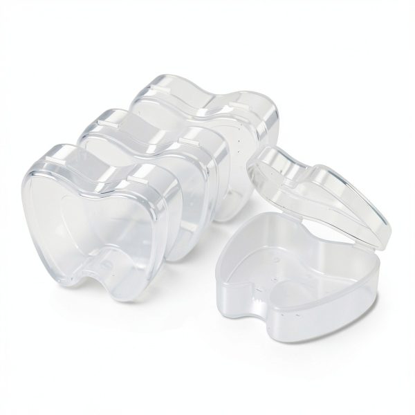 Orthodontic Retainer Box Practicon Clear Plastic 24 Count Locking Tab-0