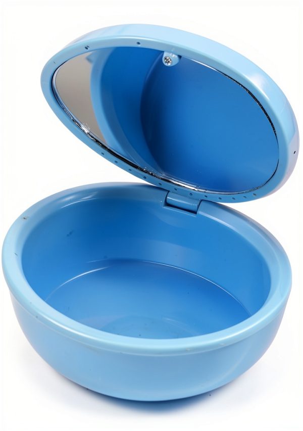 TIDTALEO Retainer Case Mirror Denture Holder Box Fake Tooth Storage Plastic Tooth Box Holder Case-2
