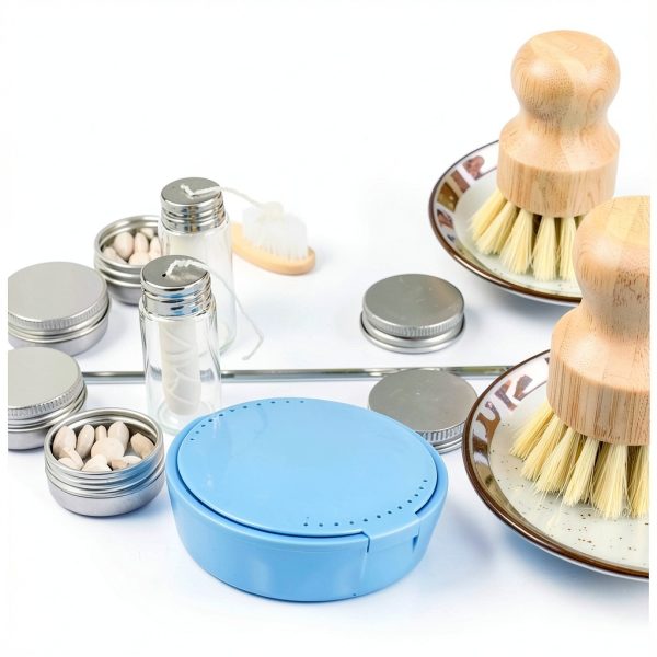 TIDTALEO Retainer Case Mirror Denture Holder Box Fake Tooth Storage Plastic Tooth Box Holder Case-4