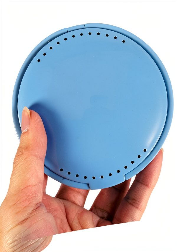TIDTALEO Retainer Case Mirror Denture Holder Box Fake Tooth Storage Plastic Tooth Box Holder Case-3