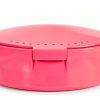 Portable Tooth Storage Case with Mirror Round Food-Grade Plastic Retainer Holder for False Teeth and Small Items for Home and Travel Use-1