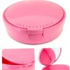 Portable Tooth Storage Case with Mirror Round Food-Grade Plastic Retainer Holder for False Teeth and Small Items for Home and Travel Use-8