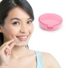 Portable Tooth Storage Case with Mirror Round Food-Grade Plastic Retainer Holder for False Teeth and Small Items for Home and Travel Use-7