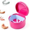 [2025 Upgrade] Pink Denture Soak, Retainer Cleaning Box, Leak Proof Denture Case, Mouth Guard, Night Guard and Retainer-1