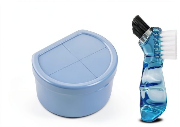[2025 Upgrade] Pink Denture Soak, Retainer Cleaning Box, Leak Proof Denture Case, Mouth Guard, Night Guard and Retainer-3