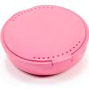 Portable Tooth Storage Case with Mirror Round Food-Grade Plastic Retainer Holder for False Teeth and Small Items for Home and Travel Use-3