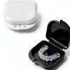 Retainer Case with Vent Holes Portable Dental Storage Container 2pcs-0