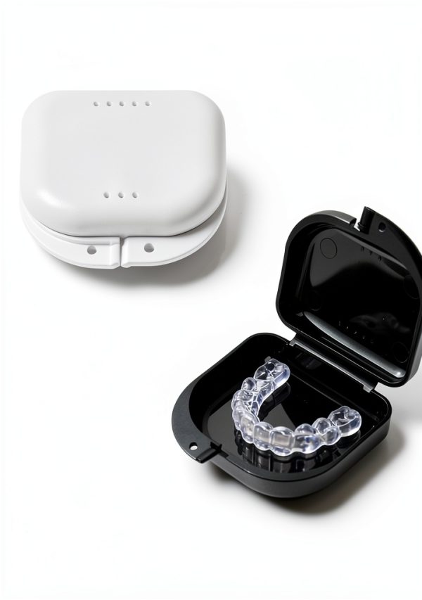 Retainer Case with Vent Holes Portable Dental Storage Container 2pcs-0