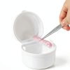 [2025 Upgrade] Pink Denture Soak, Retainer Cleaning Box, Leak Proof Denture Case, Mouth Guard, Night Guard and Retainer-4