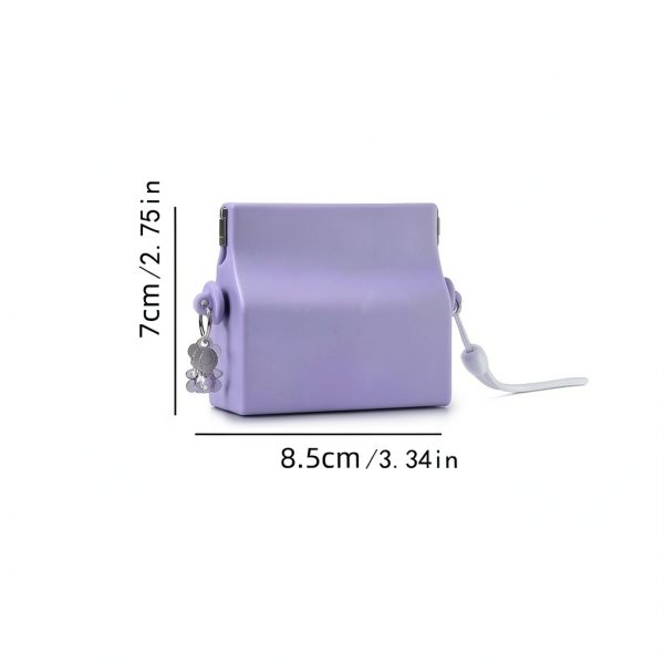 Portable Silicone Retainer Case Pink Hygienic Travel Box for Dentures-4