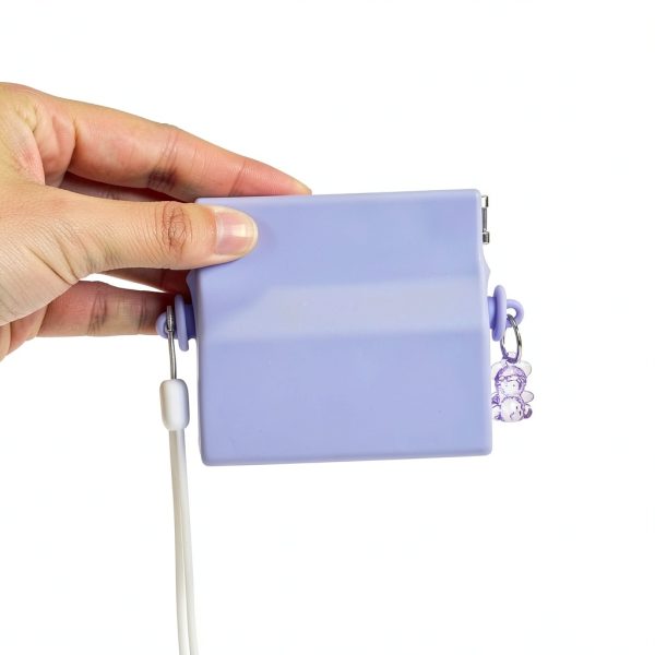 Portable Silicone Retainer Case Pink Hygienic Travel Box for Dentures-6