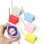 Portable Silicone Retainer Case Pink Hygienic Travel Box for Dentures-0