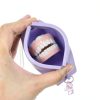 Portable Silicone Retainer Case Pink Hygienic Travel Box for Dentures-2