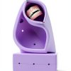 Portable Silicone Retainer Case Pink Hygienic Travel Box for Dentures-3